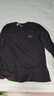 回力（Warrior）纯棉t恤男秋季新款重磅运动上衣男士宽松打底长袖体恤 黑色  L 实拍图