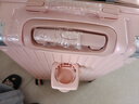 欧遥行李箱次日达小型可登机拉杆旅行箱结实耐用学生大容量拉链密码箱 粉色【升级加厚】轻音万向轮 24英寸 （便携挂钩+USB+水杯架） 实拍图