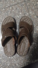 星头啄木鸟【100%牛皮牛筋底】2025新款凉鞋男真皮男士防滑凉拖两用沙滩鞋男 星头啄木鸟5807新款棕色/N 40 实拍图
