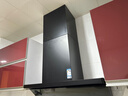 抽吸油烟机装饰罩不锈钢加高围板烟罩定制遮丑一体成型加厚 哑光黑 直接下单不发货 实拍图