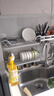 DELWINS 壁挂式碗架沥水架304不锈钢单层碗碟架免打孔厨房收纳置物上墙 【一个】 饭碗架 K-8812 实拍图