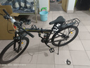 凤凰（Phoenix）可折叠山地车自行车成人男女新款式学生12到18岁变速越野软尾单车 双避震【密封全轴承】钢架/辐条轮肖黑 26寸-24速【身高158-188cm】 实拍图