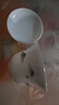 金镶玉羊脂玉瓷三才盖碗功夫茶具白瓷泡茶碗陶瓷茶杯墨岳盖碗130ml 实拍图