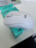 罗技（Logitech）M221 轻音鼠标 无线鼠标 办公鼠标 对称鼠标 带无线微型接收器 米白色 实拍图