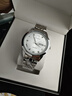 爱琴鸟瑞士认证手表男士石英表 情侣一对表防水商务名表 送情人节礼物 银壳白面-男款 实拍图