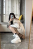 依思 Q（exull）厚底小白鞋女2025秋冬新款软底轻便防滑板鞋女韩版百搭通勤休闲鞋 白色热卖款-超轻厚底 37 现货速发 实拍图