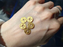 行金银中足金999五帝币手链转运珠金钱币DIY编绳手串手绳 生日礼物 顺治通宝（克重多退少补） 约0.5g 实拍图