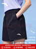 安踏速干|运动短裤女士夏季款冰丝凉感透气健身跑步训练瑜伽五分裤子 【速干-斜插口袋】黑色7505-1 XL 实拍图