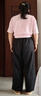 优衣库女装麻混纺松紧长裤/休闲裤473791 30 浅米色 3XL /175/88B 实拍图