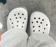 卡骆驰（CROCS）洞洞鞋贝雅卡骆班轻便耐磨一脚蹬休闲鞋|205089 黑色/白色-066 36 /37(220mm) 实拍图
