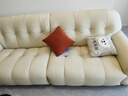 冬熊棉花糖真皮沙发法式奶油风客厅小户型轻奢白色钢琴键云朵沙发 【大三人位2.5米】 头层真皮【豪华版】乳胶+4CM紫罗兰 实拍图