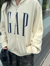 GAP男女装2025秋季新款logo印花抓绒宽松运动连帽衫卫衣786920 米色 3XL (185/108A) 亚洲尺码 实拍图