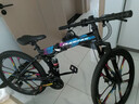 凤凰（Phoenix） 凤凰自行车可折叠山地车路虎男士成年人变速女式越野公路单车 十刀炫彩/折叠双避震/全竞速轴承 26寸24速【参考：158-188cm】 实拍图