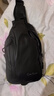 袋鼠胸包男士斜挎包韩版简约单肩包潮牌背包高颜值休闲百搭小包邮差包 黑色 实拍图