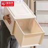 爱丽思（IRIS）抽屉式收纳箱收纳盒家用塑料衣物内衣玩具收纳柜可叠加塑料整理箱 【单个*卡其色】46L面宽35*深45*高30 加厚材质 实拍图
