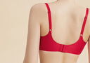 都市丽人本命年红色内衣女文胸无钢圈光面无痕薄款聚拢胸罩2B25C4 实拍图