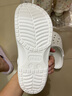 卡骆驰（CROCS）洞洞鞋贝雅男鞋女鞋轻便耐磨一脚蹬拖鞋休闲鞋|10126 白-100 40 (250mm) 实拍图