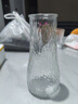玻璃花瓶透明植物插花瓶水培容器大花瓶装饰客厅摆件 透明水波纹（17*5.5*8） 1个装 实拍图