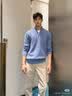 HAZZYS【3A抗菌】哈吉斯男装 夏季男上衣纯色简约通勤短袖polo男 藏青色NV 2XL (185/104A 52) 实拍图