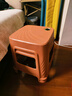 网红塑料凳子30.5cm客厅防滑凳餐桌凳简约可摞叠便携凳浴室凳 粉色【两种款式随机发】 （八个装） 实拍图