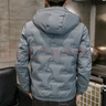 啄木鸟 轻薄羽绒棉服男士简约连帽加绒抗寒保暖防风短款羽绒棉衣服外套 XG22豆灰 L 【100-115斤】 实拍图