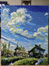 好久不见数字油画diy手绘涂鸦丙烯油彩画夏天绿色风景画画填色手工装饰画 实拍图
