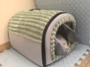 柒哦狗窝冬天保暖冬季狗床睡觉狗屋封闭式安全感大小型犬宠物窝可拆洗 奶杏棕-带门帘【满满安全感】 M码【40*35*35cm适合10斤内宠物】 实拍图