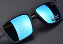 库克鲨鱼（cookshark）新款变色太阳镜男士偏光墨镜女潮开车眼睛男驾驶司机日夜两用眼镜 浅蓝色 实拍图