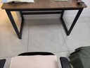 高梧桐电脑桌台式家用学生书桌学习桌长条桌子写字办公简易工作台出租屋 【单桌16mm厚加固】黑架+深胡桃 长120cm宽70cm高74cm 实拍图