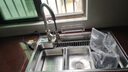 苏泊尔(SUPOR)厨房304不锈钢水槽银色小米粒压纹大单槽日式一体盆台中盆 78*48(银色)+抽拉龙头 实拍图