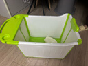 鱼跃星空儿童泡澡桶可折叠婴儿洗澡盆宝宝家用洗澡桶新生儿大号浴盆游泳桶 绿色【立式折叠+浴凳+送礼包】 【升级展开大空间】0-16岁适用 实拍图