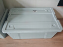 清野の木 衣物收纳箱特大号塑料整理箱36L灰色 1个装 带轮 实拍图