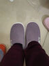 家怡保暖棉拖鞋舒适轻便毛绒厚底户外居家棉鞋紫色38-39YLS812 实拍图