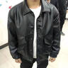 NUKM春秋季外套韩版潮流宽松皮衣男短款机车服青年学生飞行员皮衣夹克 002款黑色  常规 XL 建议130-150斤左右 现货秒发 实拍图