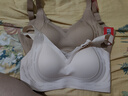 猫人内衣女士薄款无钢圈文胸大胸显小无痕聚拢防下垂运动性感胸罩咖XL 实拍图
