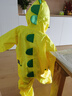 牧萌儿童雨衣男童连体套装防水全身幼儿园女孩小童 活力黄恐龙 XL 实拍图