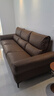 顾家家居（KUKA）京东家具时光岛复古牛皮沙发【棕茶色】三人位双电动 2.81m 实拍图