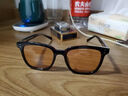 卡珀尼GM茶色墨镜男女高级感太阳镜防紫外线开车驾驶眼镜可配近视变色镜 黑框冷茶(大号)0度高清尼龙镜片 实拍图