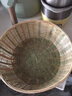 德蒂芙竹编竹篮子竹筐带底座家用水果篮果盘手工竹制品馒头筐点心篮竹篮 （竹青）平底款 直径27厘米 实拍图