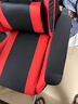 电竞椅男电脑椅子家用舒适久坐办公可躺宿舍人体工学升降游戏座椅 标准版黑红+搁脚 实拍图