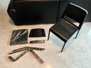 宜家（IKEA）帝奥多斯可堆叠白色餐桌椅凳子家用靠背现代简约塑料 黑色 实拍图