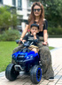 看宝贝儿童电动车儿童车电动款玩具车大号可坐人儿童电动汽车沙滩车 豪华蓝|顶配+皮座+发泡轮+无遥控 实拍图