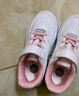 361°儿童四季板鞋男女童(3-12岁)百搭魔术贴滑板鞋小白鞋 粉37 实拍图