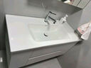 白色恋人实木浴室柜简约现代陶瓷一体盆洗手盆柜组合洗手台洗脸盆洗漱台 90CM智能除雾镜柜|陶瓷一体盆|ENF环保板材 实拍图