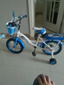 鑫旺彤自行车儿童3-6-10岁单车男女童轻便脚踏车辅助轮5岁女孩车公主车 蓝色【加宽加大坦克轮】 14寸 适合身高95-115cm 实拍图