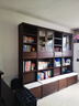 百裕达新中式黑胡桃实木书柜墙格子书架玻璃门组合置物柜落地储物展示柜 玻璃门卡座80cm书柜  实拍图