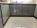 带框橱柜门定做钢化玻璃晶钢门板铝合金灶台定制厨柜门免打孔自装 更多颜色款式咨询客服 实拍图