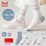 猫人5双装棉袜女士袜子女中筒袜秋冬长筒袜保暖清新蓝色小熊卡通风 实拍图
