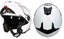坦克T270摩托车头盔揭面盔3C男女秋冬季通风防雾安全帽白色XL 实拍图