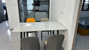 全品屋岩板餐桌家用4-6人小户型桌椅组合长方形现代简约吧台吃饭大桌子 【12MM厚】哑光雪山白 送货入户 130cm 【宽70CM】一桌四椅 实拍图